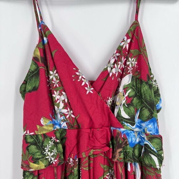 NWT Everly women’s Dress Floral Summer Mini Tropical Flare Orange Medium - Picture 4 of 16